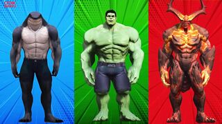 SUPERHERO COLOR DANCE CHALLENGE | King Shark vs Hulk vs Surtur