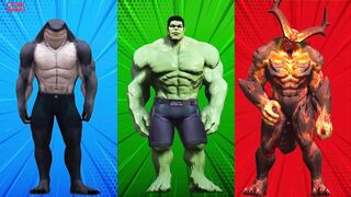 SUPERHERO COLOR DANCE CHALLENGE | King Shark vs Hulk vs Surtur