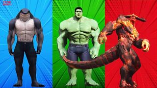 SUPERHERO COLOR DANCE CHALLENGE | King Shark vs Hulk vs Surtur