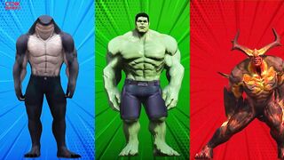 SUPERHERO COLOR DANCE CHALLENGE | King Shark vs Hulk vs Surtur