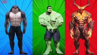 SUPERHERO COLOR DANCE CHALLENGE | King Shark vs Hulk vs Surtur