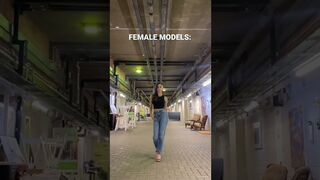 Female vs Male models: Catwalk edition #shorts #model #nyfw