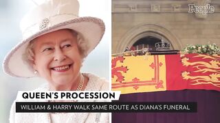 Prince William & Prince Harry at Queen's Procession Echoes Same Walk at Diana's Funeral | PEOPLE