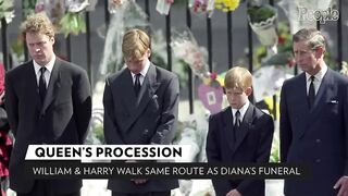 Prince William & Prince Harry at Queen's Procession Echoes Same Walk at Diana's Funeral | PEOPLE