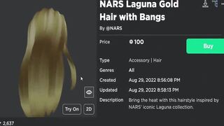 GLITCHED FREE ACCESSORIES! HOW TO GET NARS Gold & Holographic Hair! (ROBLOX NARS Color Quest Event)