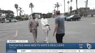 Encinitas man meets rescuers who helped saved his wife at Moonlight Beach