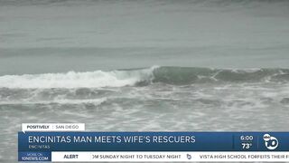 Encinitas man meets rescuers who helped saved his wife at Moonlight Beach