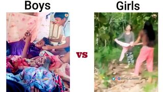 Girls vs boys Funny caught in camera #tubelightmemes #girlsvsboys #comedy #funnymemes