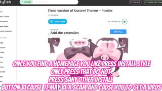 How to get the ✨cutest roblox homepage✨-????????????