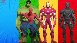 SUPERHERO COLOR DANCE CHALLENGE | Spiderman vs Ironman vs Black Panther