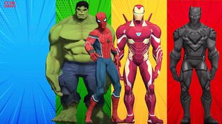 SUPERHERO COLOR DANCE CHALLENGE | Spiderman vs Ironman vs Black Panther