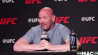 Dana White asked by reporter: “Are kicks to the d*** funny?”