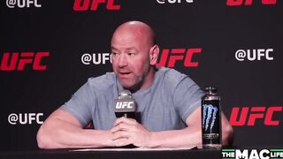 Dana White asked by reporter: “Are kicks to the d*** funny?”