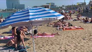 Barcelona beach walk / beach Sant Sebastia