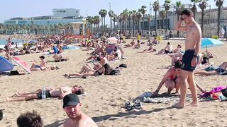 Barcelona beach walk / beach Sant Sebastia