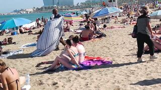 Barcelona beach walk / beach Sant Sebastia