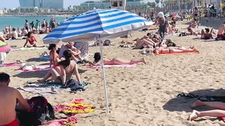 Barcelona beach walk / beach Sant Sebastia