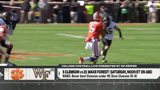 Clemson will make Wake Forest STRUGGLE - Stanford Steve's TOP GAMES to watch | College Football Live