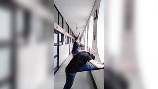 shoulders upper back and hamstrings stretching exercises with wall @yogaholic_sujeet