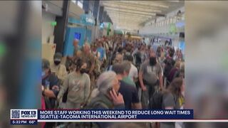 Sea-Tac Airport adds extra staff for weekend travel after lengthy TSA wait times | FOX 13 Seattle