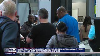 Sea-Tac Airport adds extra staff for weekend travel after lengthy TSA wait times | FOX 13 Seattle