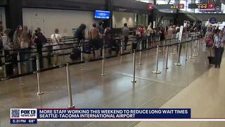 Sea-Tac Airport adds extra staff for weekend travel after lengthy TSA wait times | FOX 13 Seattle