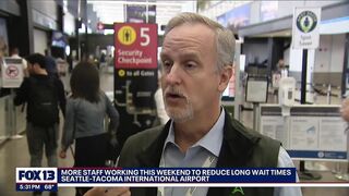 Sea-Tac Airport adds extra staff for weekend travel after lengthy TSA wait times | FOX 13 Seattle