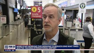 Sea-Tac Airport adds extra staff for weekend travel after lengthy TSA wait times | FOX 13 Seattle