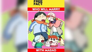 who will marry with masao in shinchan anime series | #shorts #freefacts #shinchan