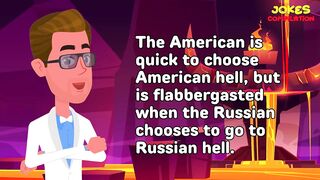 ???? Try Not to Laugh Challenge: An American and a Russian die and go to Hell...