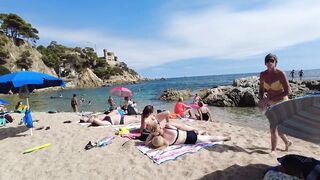 Spain Beach Walk - Beautiful Beach, Costa Brava - September 2022