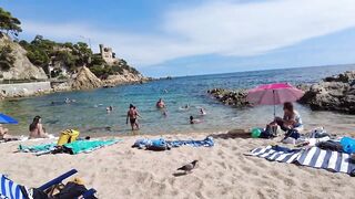 Spain Beach Walk - Beautiful Beach, Costa Brava - September 2022