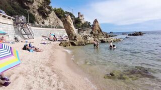 Spain Beach Walk - Beautiful Beach, Costa Brava - September 2022