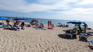 Spain Beach Walk - Beautiful Beach, Costa Brava - September 2022