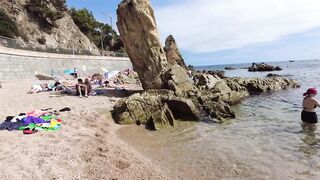 Spain Beach Walk - Beautiful Beach, Costa Brava - September 2022