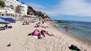 Spain Beach Walk - Beautiful Beach, Costa Brava - September 2022