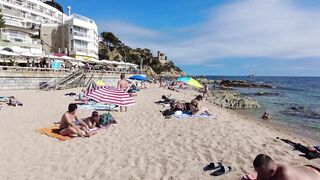 Spain Beach Walk - Beautiful Beach, Costa Brava - September 2022