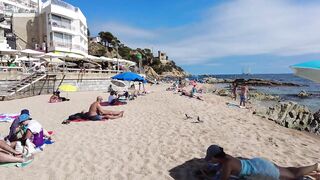 Spain Beach Walk - Beautiful Beach, Costa Brava - September 2022