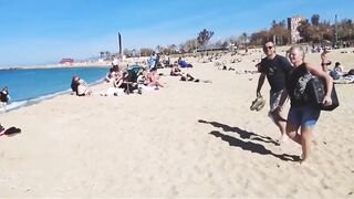 Barcelona Beach Walk Spain 2022 - This is the right place to relax