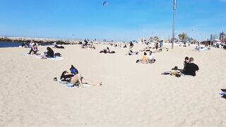 Barcelona Beach Walk Spain 2022 - This is the right place to relax