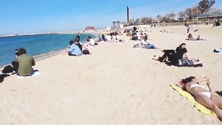 Barcelona Beach Walk Spain 2022 - This is the right place to relax