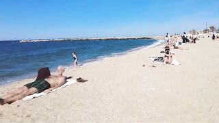 Barcelona Beach Walk Spain 2022 - This is the right place to relax