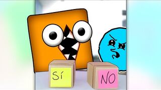 RETO "SÍ O NO" con ¡BROWN! ???? (Rainbow Friends) | Cuadradito y Circulito #shorts #roblox