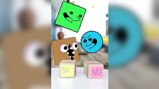 RETO "SÍ O NO" con ¡BROWN! ???? (Rainbow Friends) | Cuadradito y Circulito #shorts #roblox