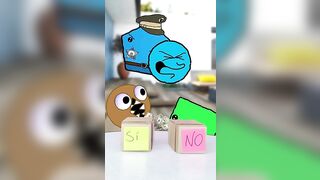 RETO "SÍ O NO" con ¡BROWN! ???? (Rainbow Friends) | Cuadradito y Circulito #shorts #roblox