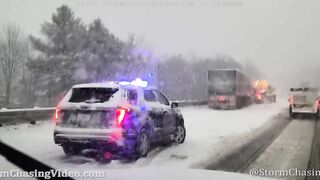 Winter Storm Causes Travel Headache Across Massachusetts - 2/25/2022