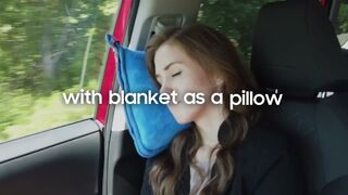 BlueHills Soft Travel Blankets Best Airplane pillow blankets with Soft Case Luggage Belt , Carabiner