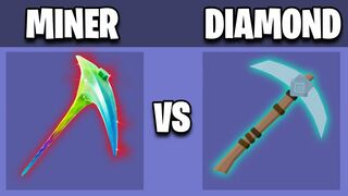 Miner Pickaxe VS Diamond Pickaxe - Roblox Bedwars