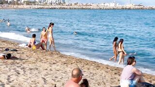 Barcelona beach walk ????️beach Barceloneta