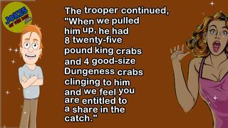 Funny Joke Of The Day: A woman answers the door and finds two grim-faced state troopers there